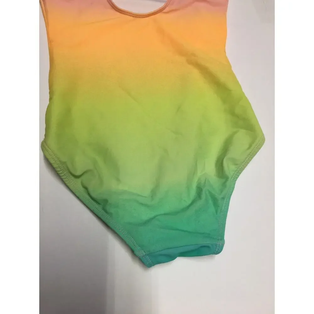 2 Old Navy One Piece Swimsuits Lot Ombre Colors Adjustable Straps S 6-7
